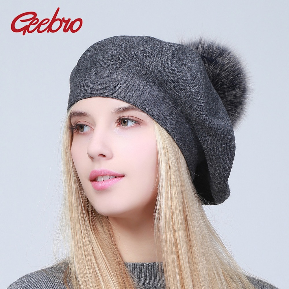 Beret French Wool - Geebro Nữ Mũ Nồi Mùa Đông