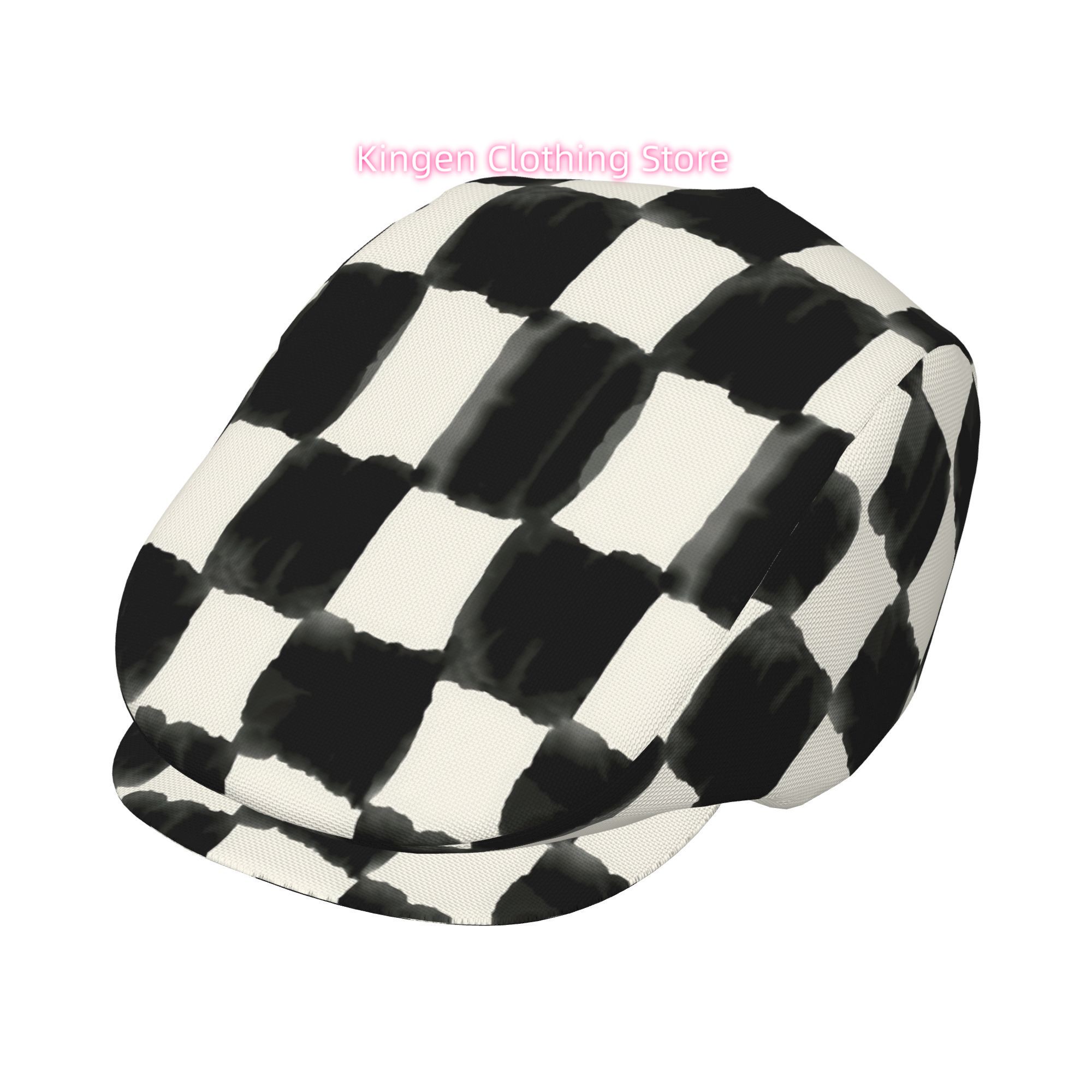 Newsboy Cap Ivy - Ink Chessboard Men And Women Adjustable
