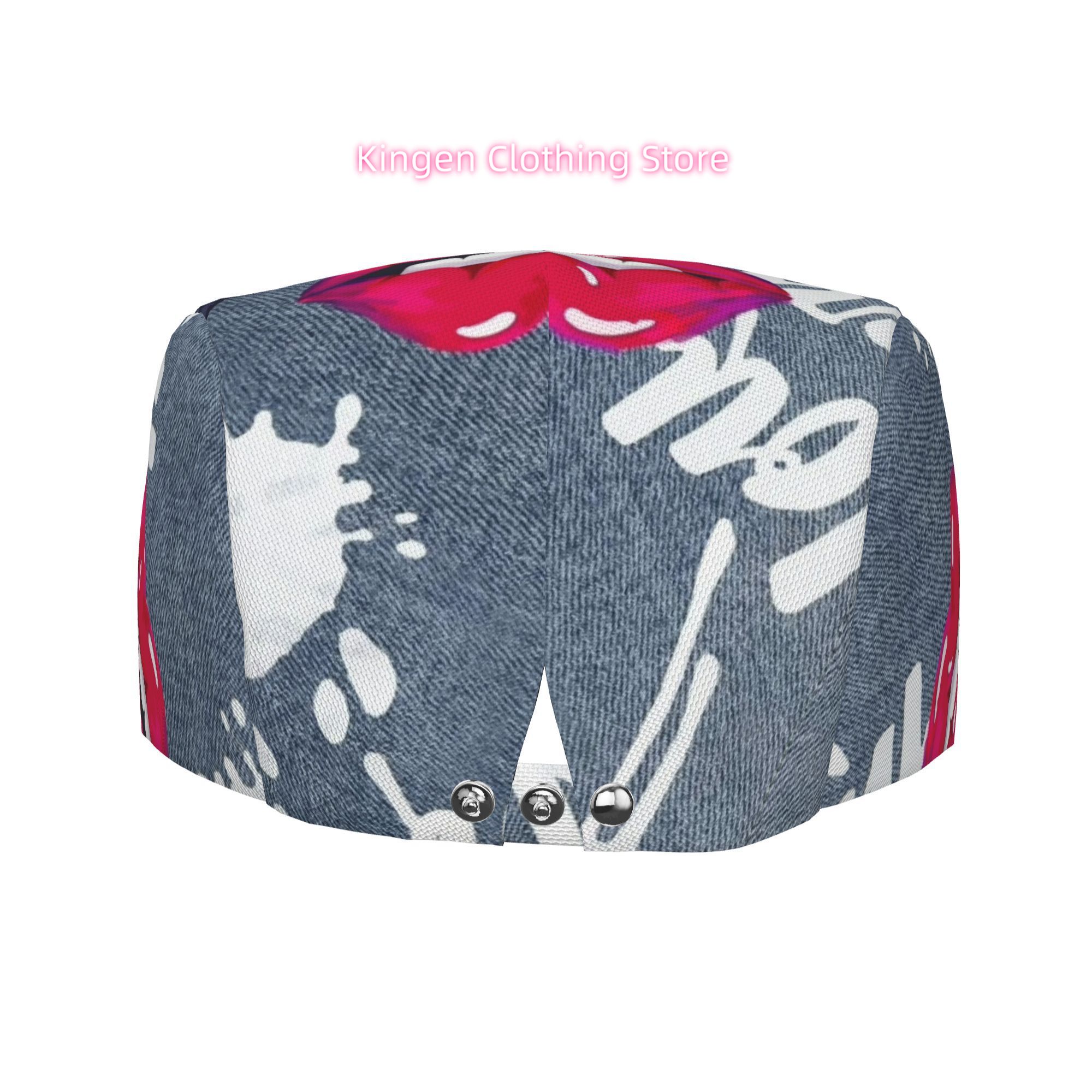 1pc Red Lips on All-over Print - đánh giá và giá Newsboy Cap Ivy