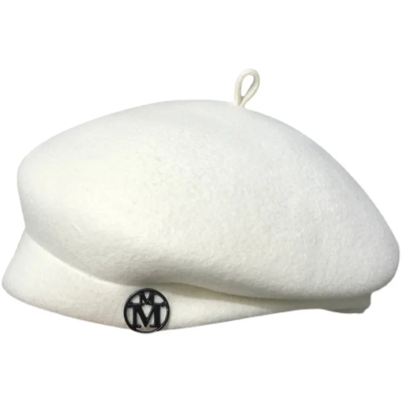 White Wool Beret for Women - C - đánh giá và giá Beret French Wool