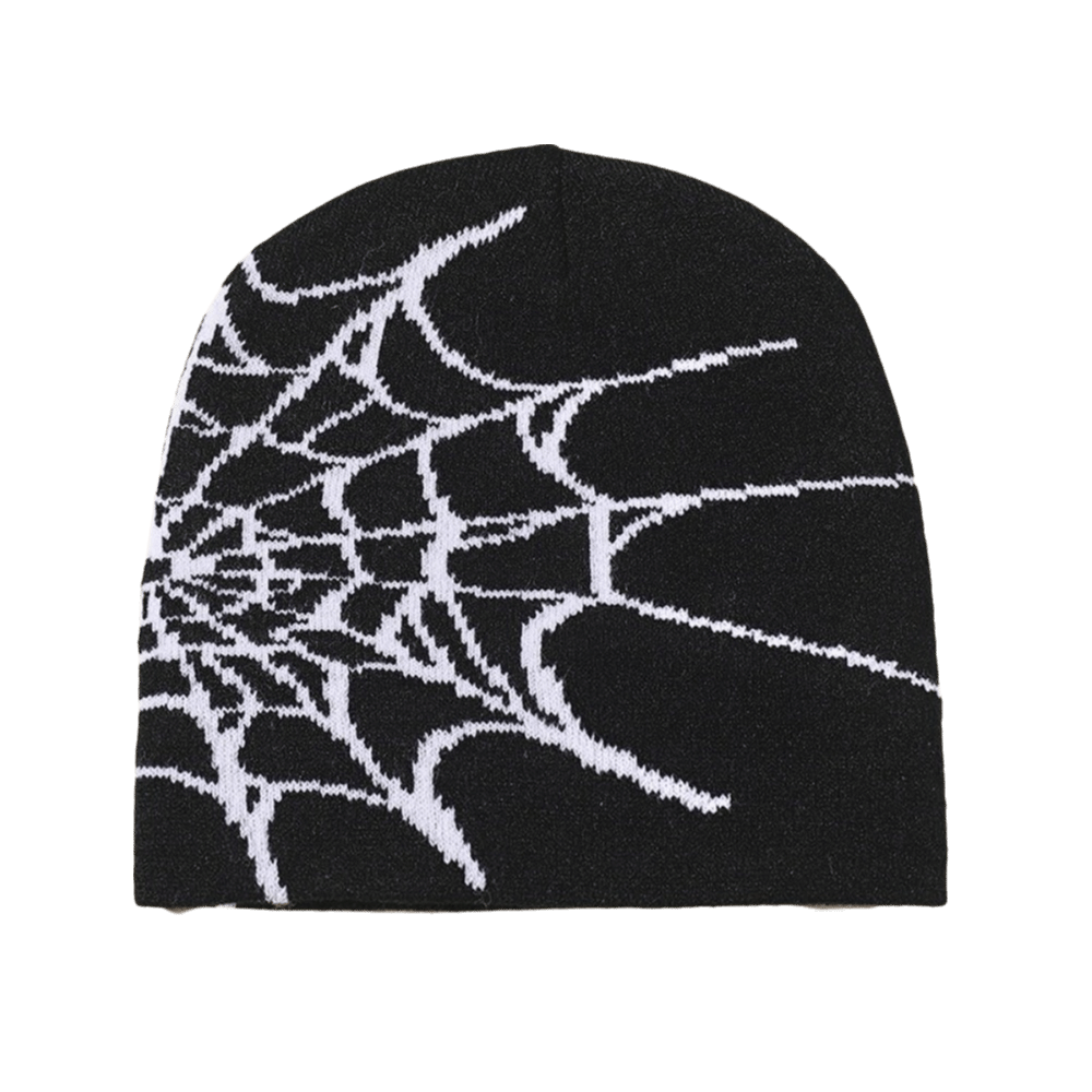Gothic Soft Spider Web Pattern - đánh giá và giá Beanie Cuffed Knit